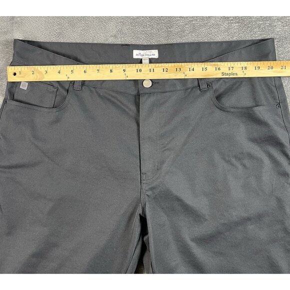 Peter Millar Pants Mens 40x32 Black Performance Five Pocket Golf (Fits 40x30) - Picture 8 of 9